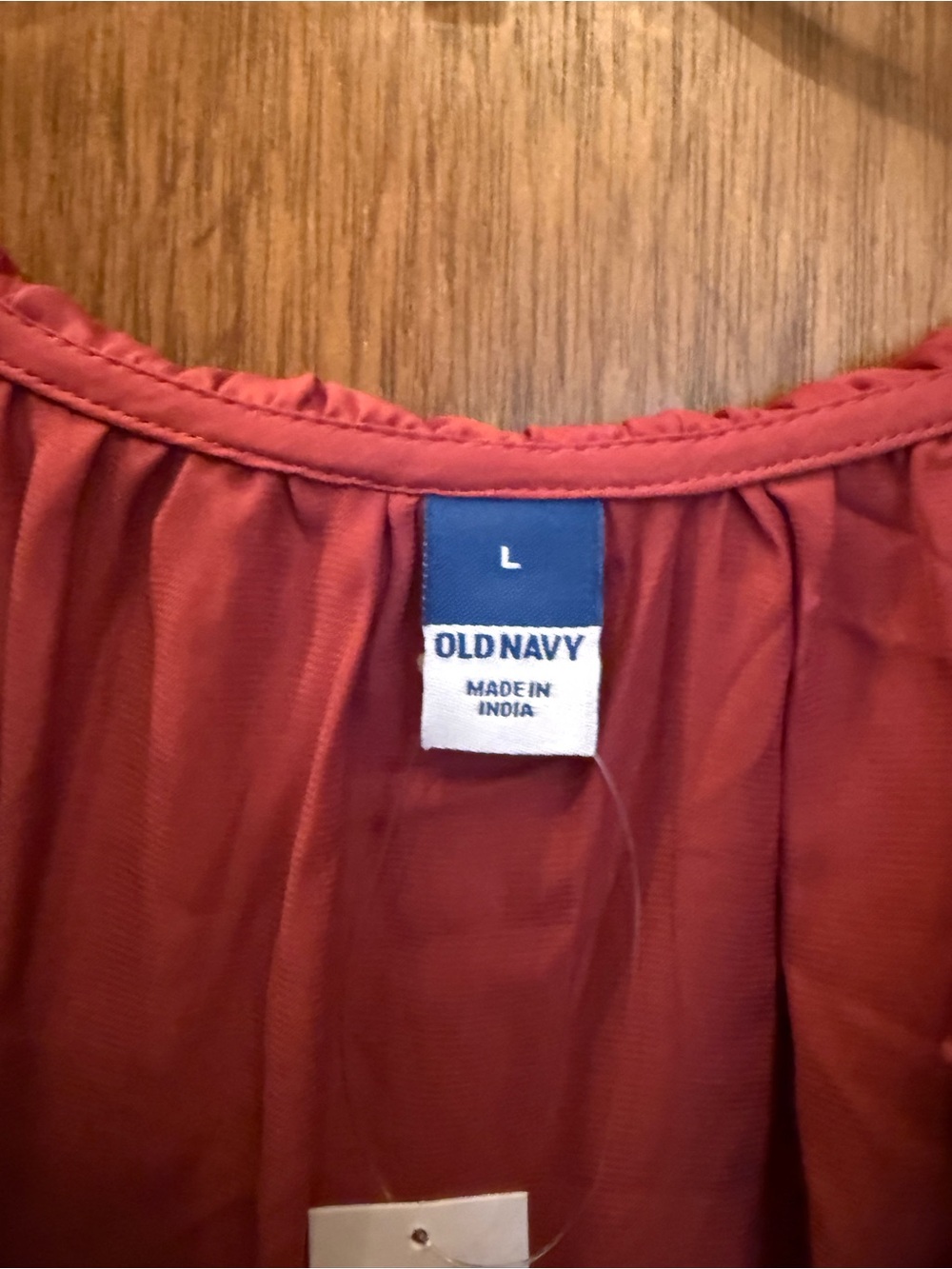 Old Navy Ruffle Tie-Front Midi Dress in Burgundy - Picture 3 of 5